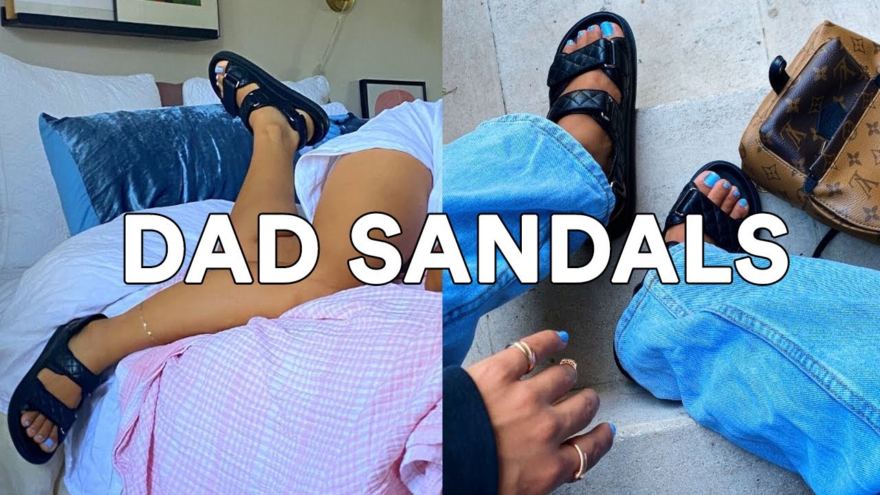 HOW TO STYLE DAD SANDALS  Chanel dad sandal dupes, Zara shoe haul, best dad  sandals for summer 