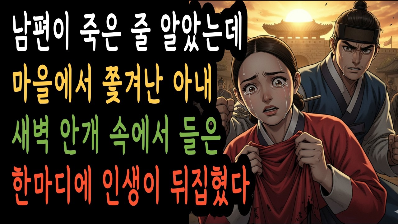 남편이 죽은 줄 알았는데 마을에서 쫓겨난 아내, 새벽 안개 속에서 들은 한마디에 인생이 뒤집혔다