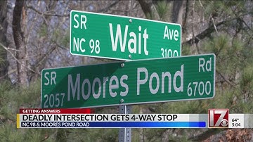 Deadly intersection in Wake Forest gets 4-way stop