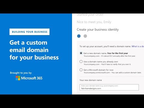 Get a custom email domain for your business with Microsoft Office 365