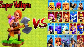 Super Valkyrie Vs All Troops |Clash Of Clans