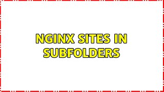nginx sites in subfolders