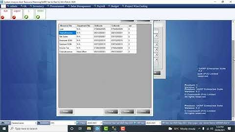 SARP HR, Biometric Attendance & Payroll  Module Part 04- Salary voucher Process Tutorial