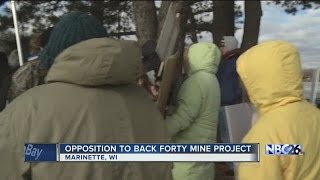 Dozens Protest Menominee county mine
