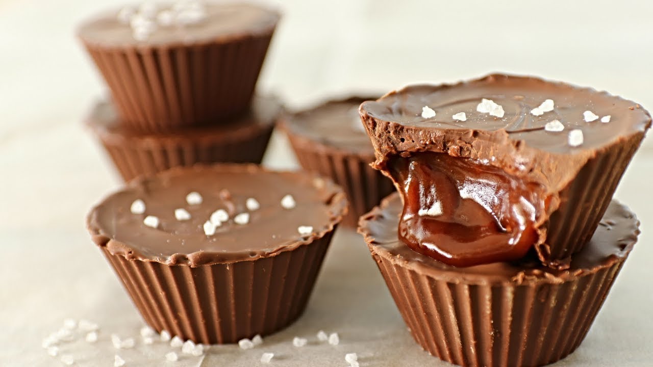 Salted Caramel Chocolate Cups Recipe YouTube