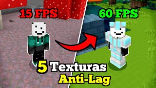 🔴 5 Texturas ANTI LAG! en Minecraft PE 1.20.X!! | Aumenta los FPS en tu Minecraft Bedrock 1.20
