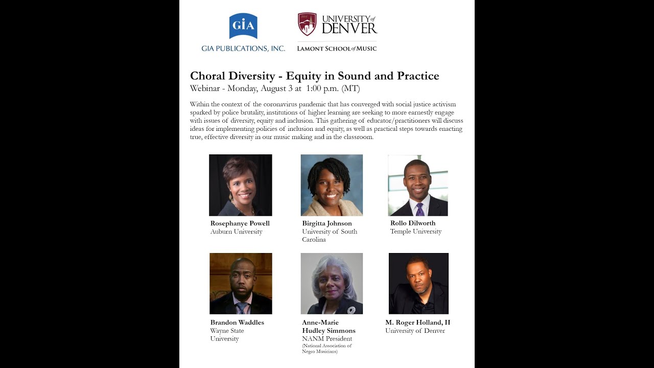Choral diversity Equity in sound and practice YouTube