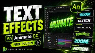 FREE Text Effects Plugin for Adobe Animate CC | Bannerpick Studio Full Tutorial