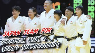 Japan Judo Team for Olympics, Worlds, and Asian Championships 2024