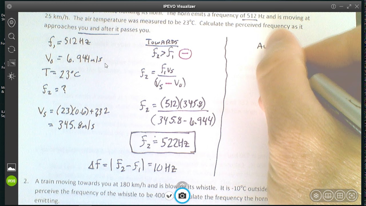 Doppler Effect - Example Questions (4 Re-arrangements) - YouTube