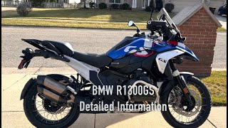 2024 BMW R1300GS Trophy Detailed Information from the BMW dealer when picking up the Motorcycle