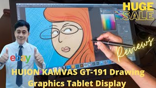 HUION KAMVAS GT-191 Drawing Graphics Tablet Display 8192 Certified Refurbished #ebay #iancanillas