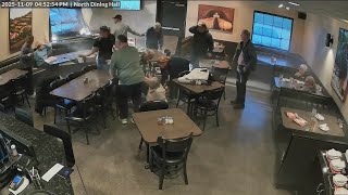 Security video inside Pagliai's Pizza shows moment driver crashes through the building