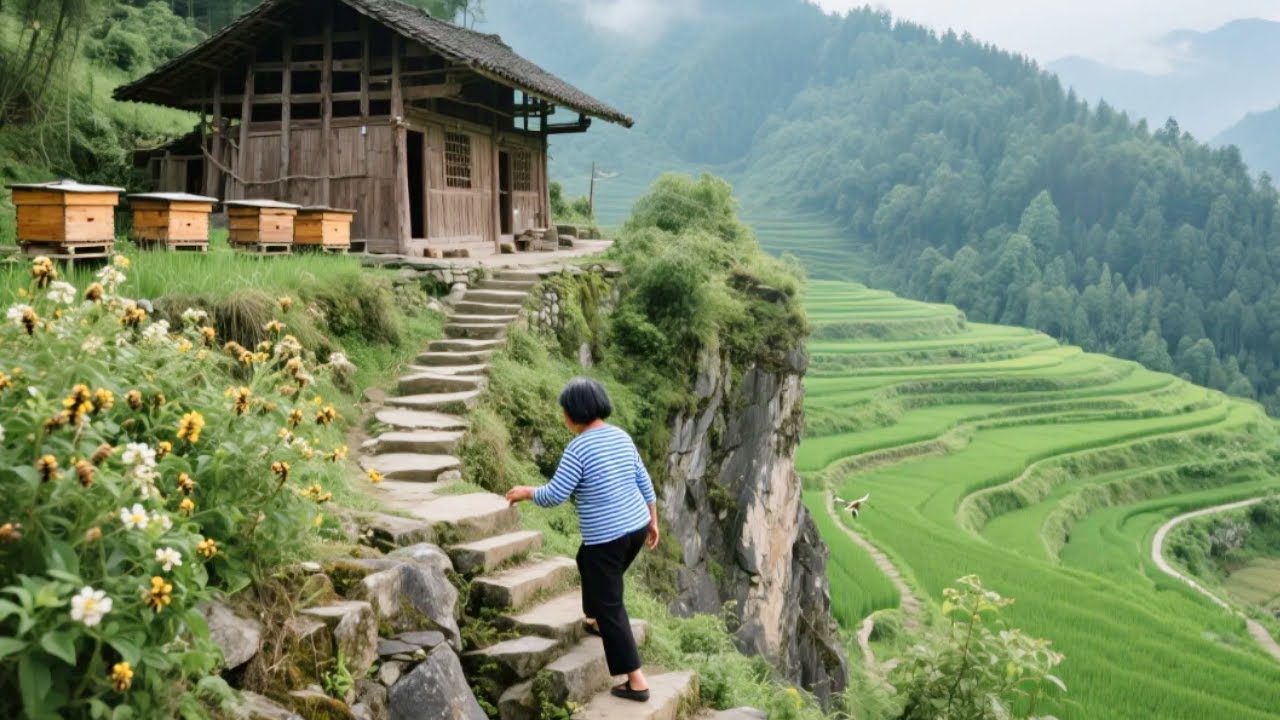 探访贵州大山独户人家，60岁阿姨独居山间，房屋四面环山宛如世外桃源！【乡村阿泰】