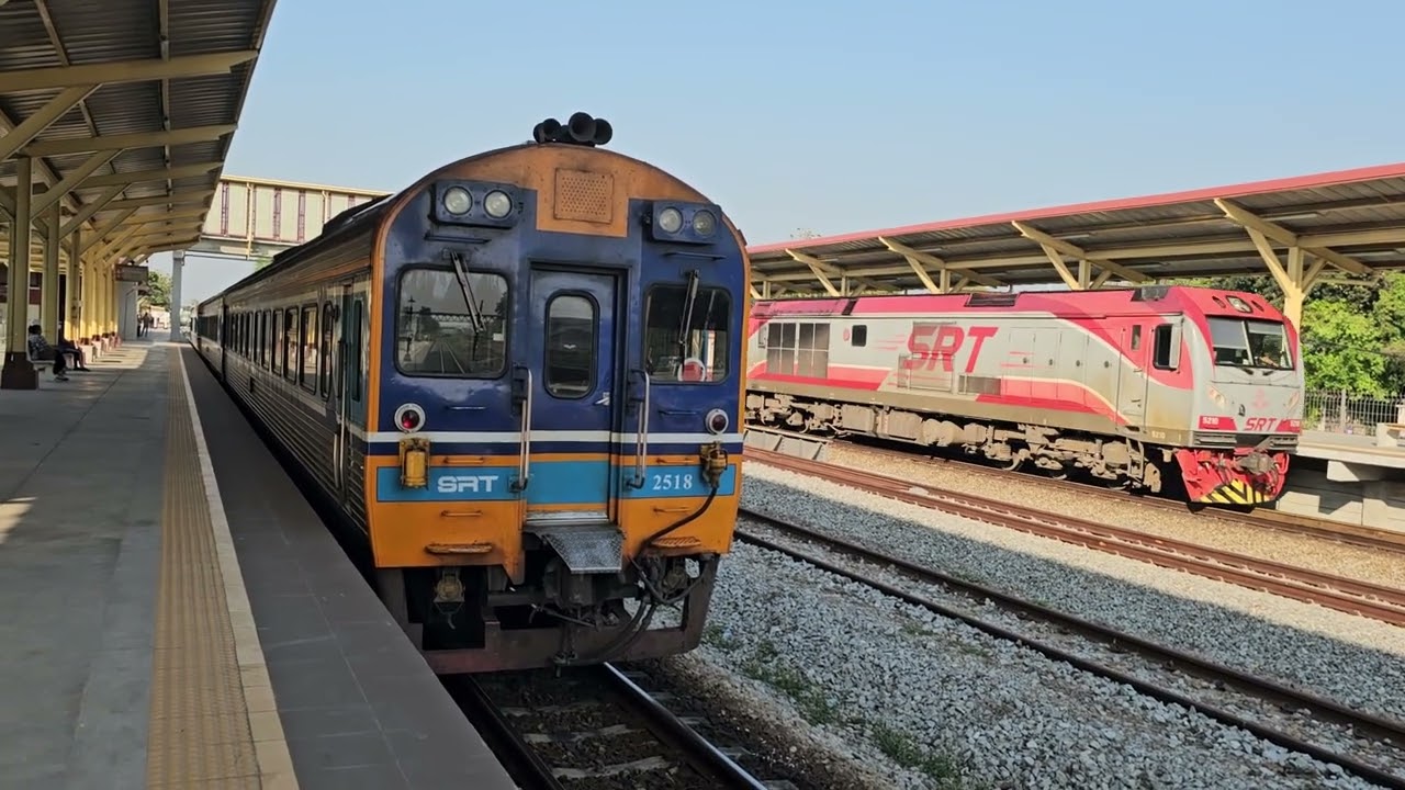 คู่ขวัญ รถเร็ว 171 และรถด่วนพิเศษ 40 จอดบ้านโป่ง rapid train 171 & Special Express train 40