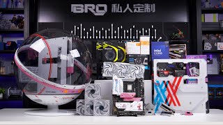 「BRO」4K PC BUILD InWin Winbot Pink & White 02 With Eiszeit Cooler System.迎广Winbo球 粉白02#pc