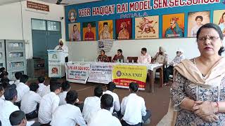 World Health Day Veer Haqikat Rai SSM school patiala talk by Dr BL Bhardwaj MD medicine 