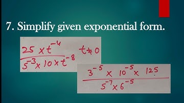simplify the exponential form || class 8 maths,book NCERT, ch- 12,exponent and powers, Q- 7 simplify