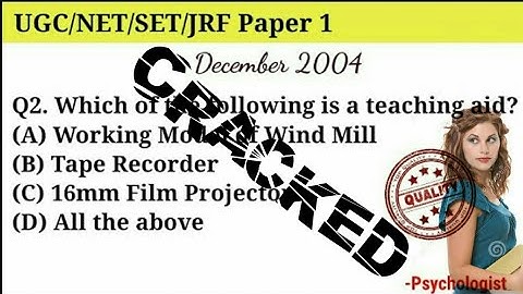 #SmartStudy | Q.2) Dec 2004 | Solved Question Papers (For All -UGC/NET/SET/JRF Paper 1)