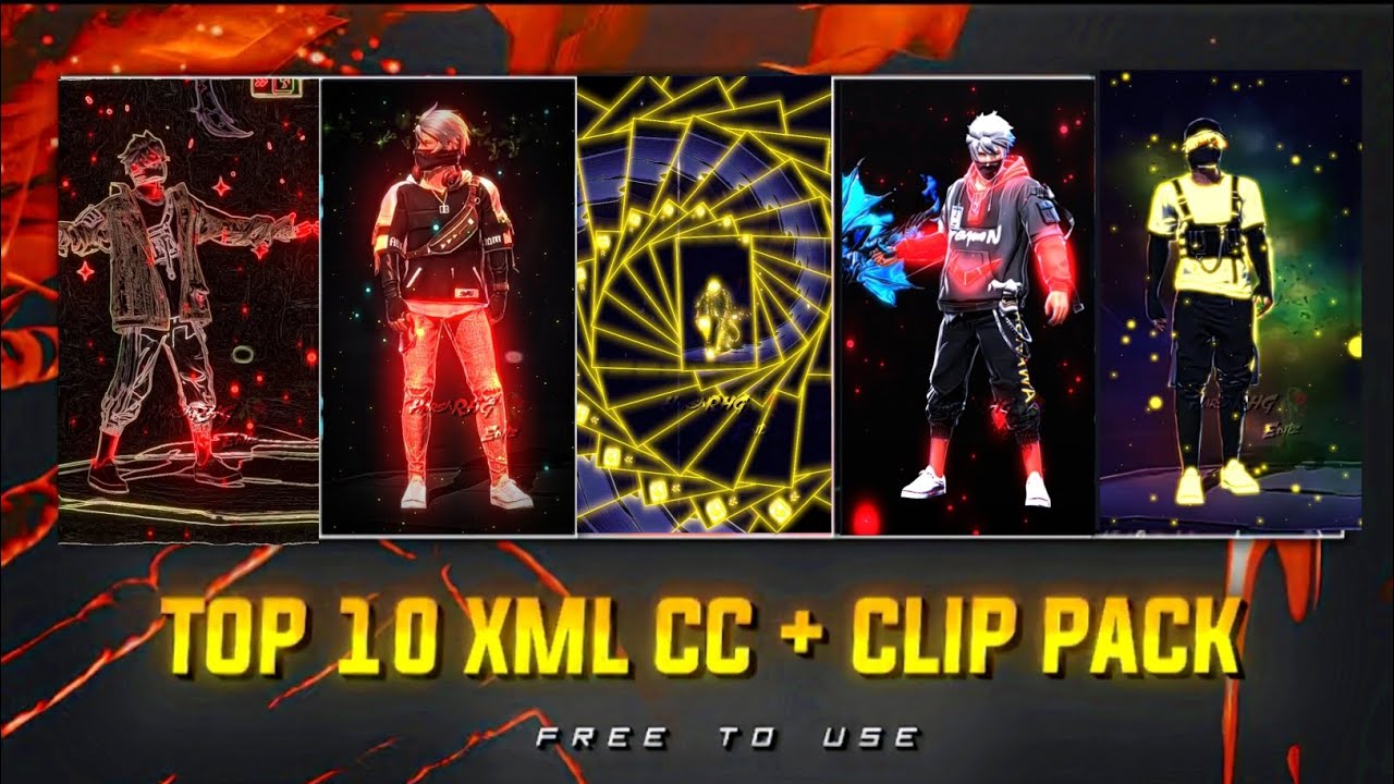 🔺Free Fire Top 5 Xml + Cc + Clips 🔸ff Clips For Editing🔸ff Emote Clips 🔸ff clip🔻