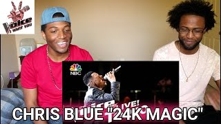 The Voice 2017 Chris Blue - Top 10: "24K Magic" (REACTION)
