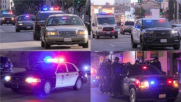 Major LAPD Response to Immigration Protests in Downtown Los Angeles 6.8.2025