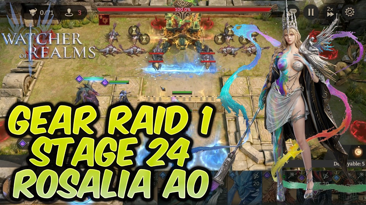 Gear Raid 1 Stage 24 Rosalia Showcase | Watcher of Realms