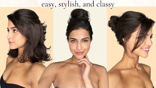 3 cute ways to style short hair (tips+tricks for fuller looking hair)