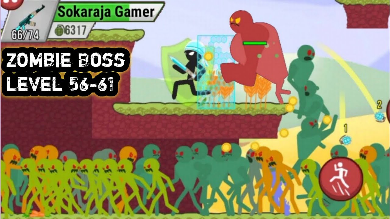 moba Việt Nam Trùm zombie!!  Chương 3 Cánh đồng vàng cấp độ 56-61 Lối chơi Stickman Zombie Bắn súng