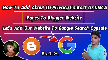 How To Create About Us, Contact Us, Privacy Policy, DMCA for blogger | Add our website to Google