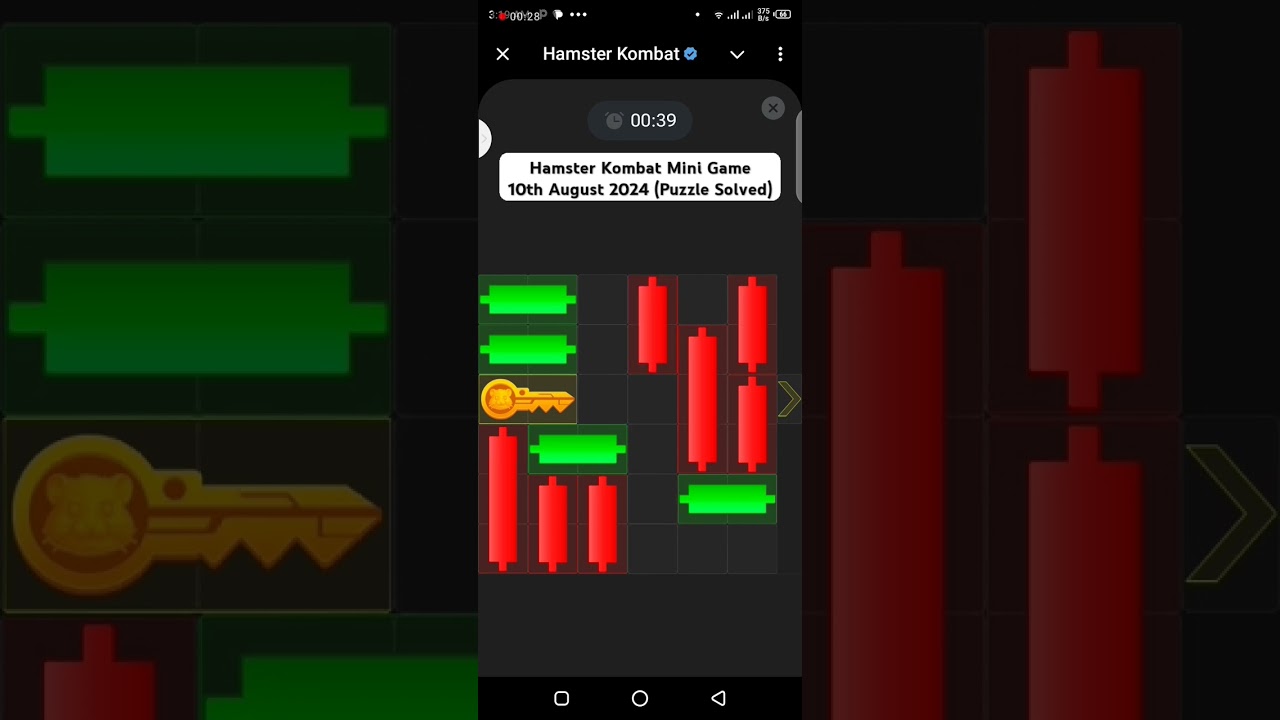 Hamster Kombat Mini Game 10th August 2024 (Puzzle Solved) 