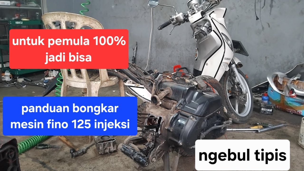 Tutorial buka blok head+cylinder fino 125 injeksi beserta permasalahanya dan sumber masalahnya