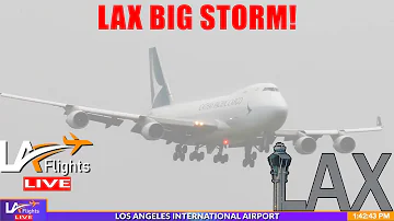 🔴LIVE BIG LAX STORM! | LAX LIVE | LAX Plane Spotting