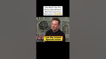Elon Musk “I Am The Reason OpenAI Exists. Man Fate Loves Irony Next Level” #elonmusk #openai
