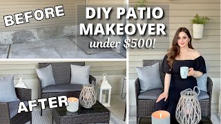 Small Patio Makeover on a Budget | DIY Extreme Patio Makeover under $500 - Decor Hacks and DIY’s