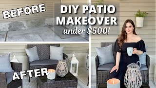 Small Patio Makeover on a Budget | DIY Extreme Patio Makeover under $500 - Decor Hacks and DIY’s