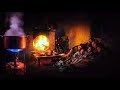 نوم عميق بيت ريفي قديم صوت باجور الجاز وطقطقة الحطب مع تحضير عشاء عائلي Deep Sleep Cozy Rustic House
