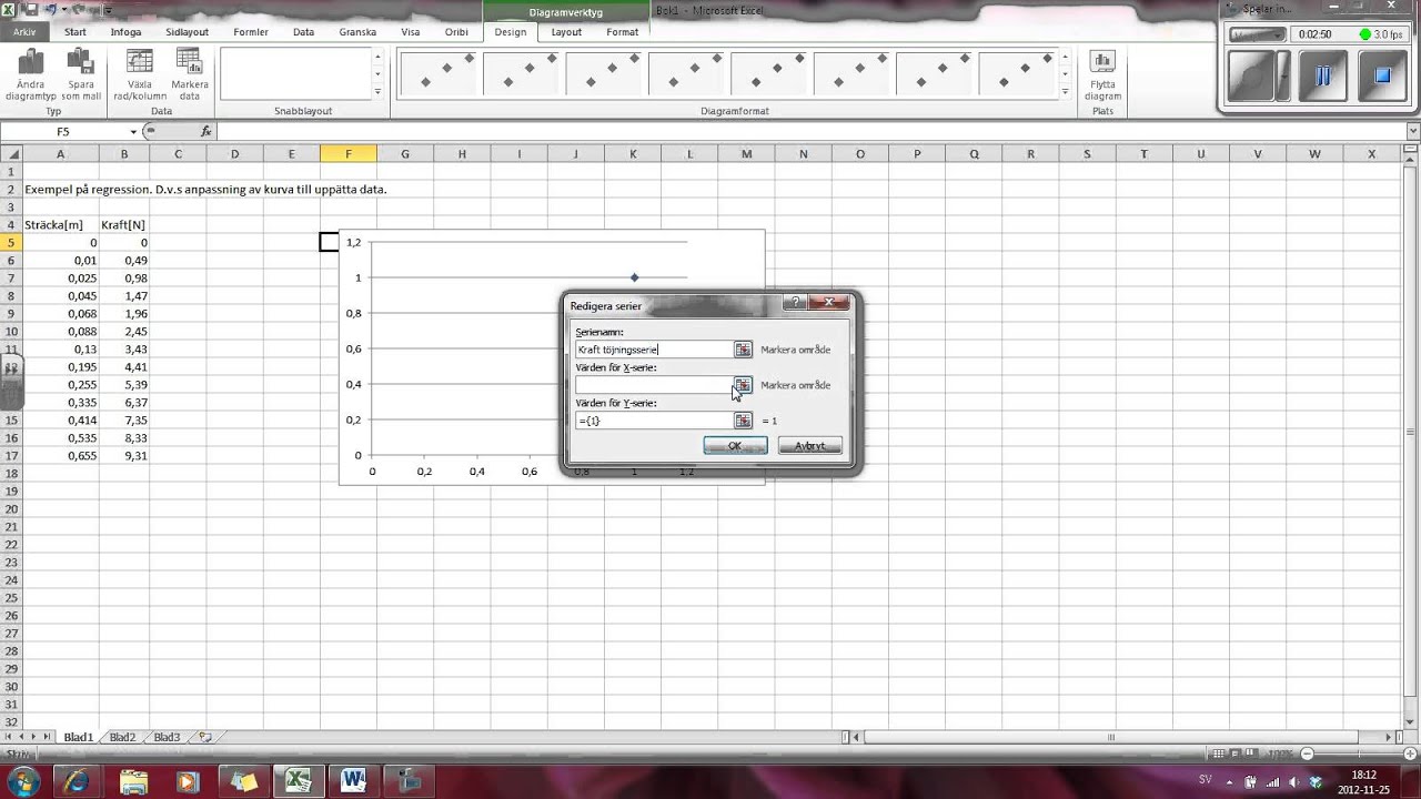 1 Skapa diagram i excel - YouTube