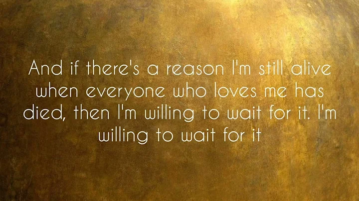 Wait For it - Hamilton (lyric video)