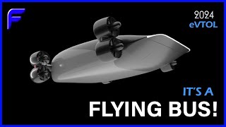 Cool eVTOL FlyingBus - Electric Aircraft For 40 Passengers - Latest Technologies in Aviation #46