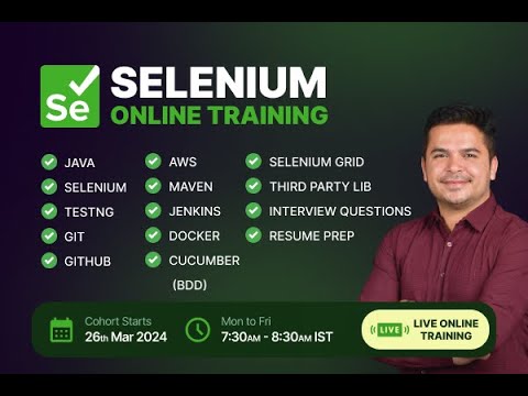 Selenium Online Training From Scratch - Starting From 26th March 2024