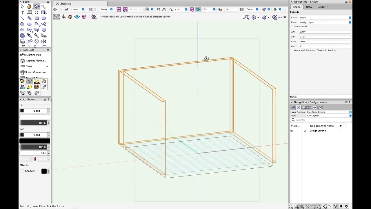 Lighting Design 2021 W2 D2 Video Vectorworks Walkthrough White Box Project