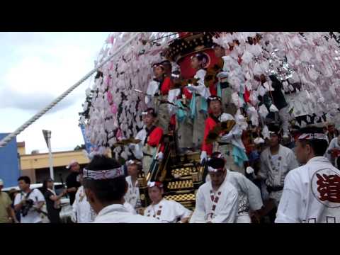 秩父川瀬祭り　2014.7.20 中村町ベルク前屋台集合