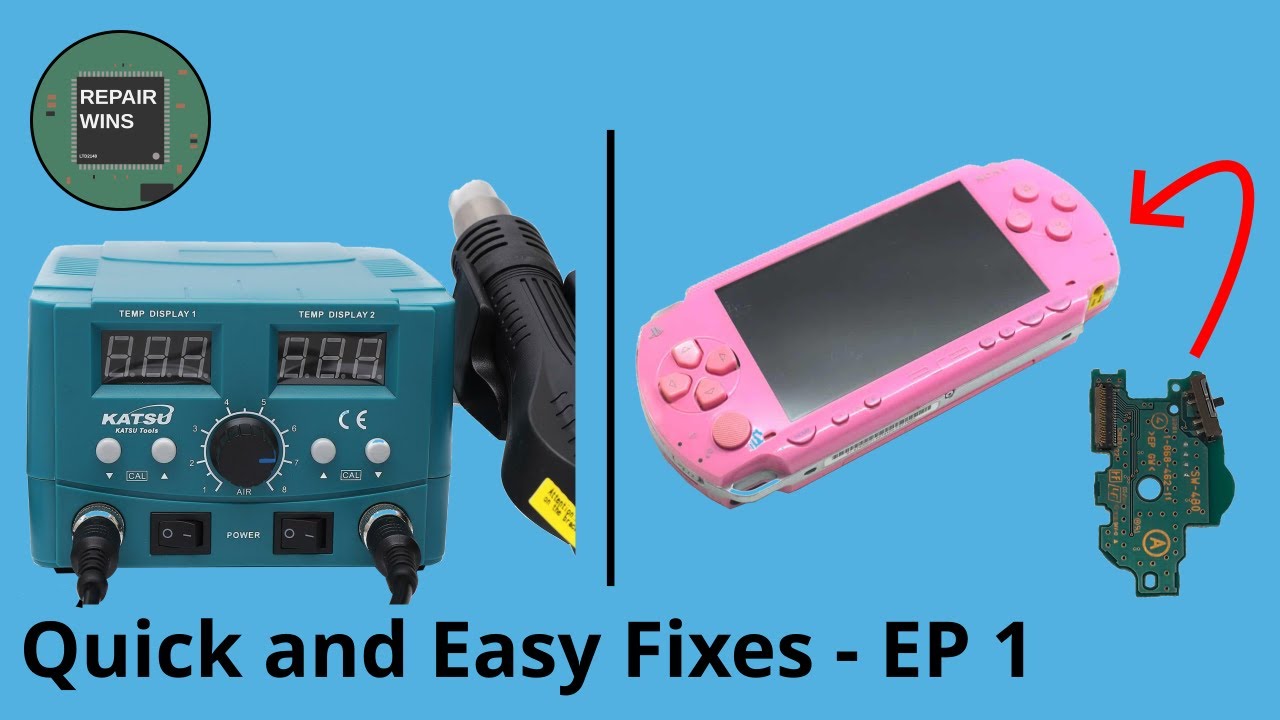PSP 1000 Power Switch Repair and Minor Soldering Station Repair