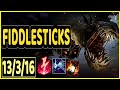 FIDDLESTICKS VS KHA'ZIX - 13/3/16 KDA JUNGLE GAMEPLAY DIAMOND II