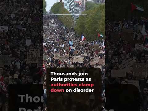 Thousands join Paris protests as authorities clamp down on disorder