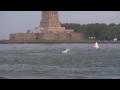 Red Bull Cliff Diver Heli-Dives in Front of Statue of Liberty