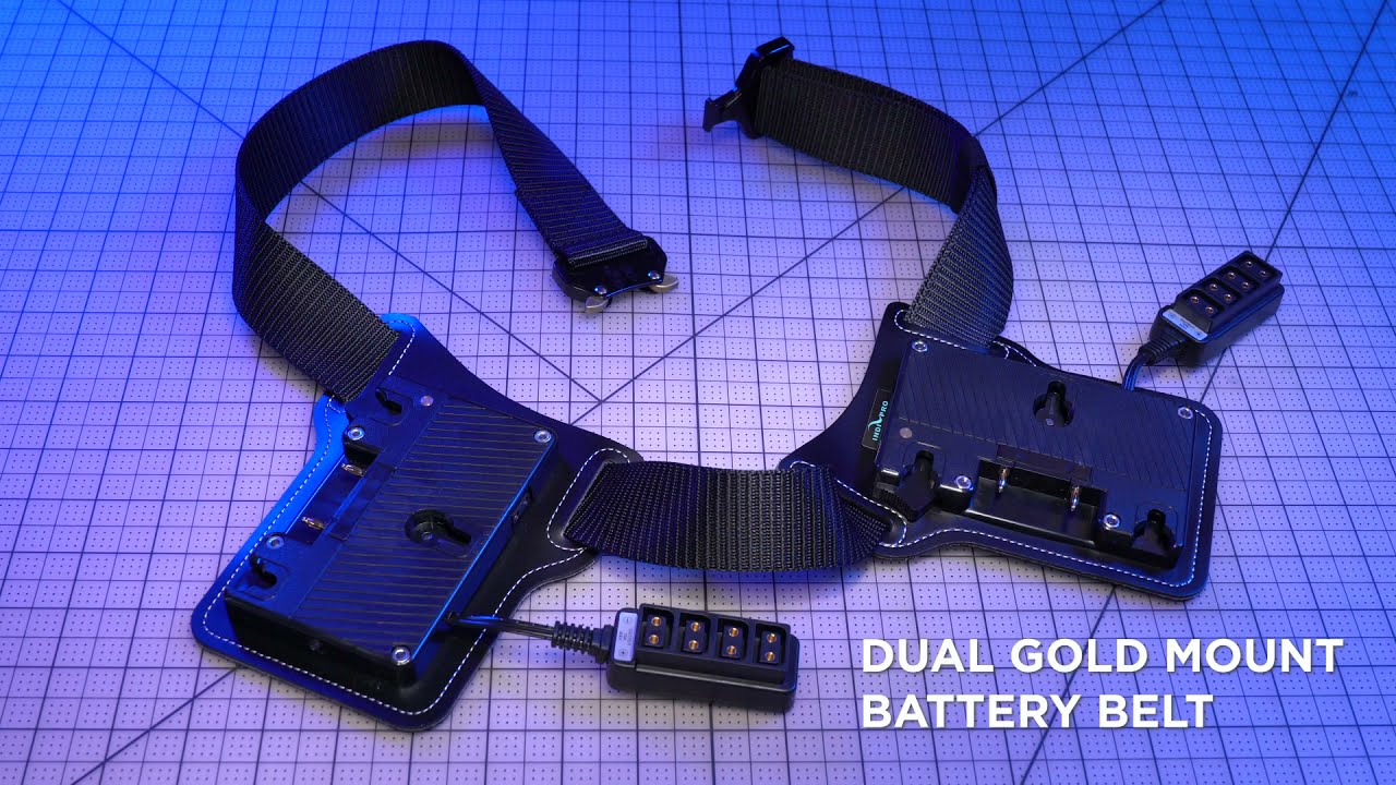 Dual V-Mount/Gold-Mount Battery Belt with 10-Way D-Tap Outputs | Indipro Tools