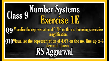 Class 9th Ex 1E Q9 Q10 Number Systems | RS Aggarwal | CBSE |Maths | Rajmith Study