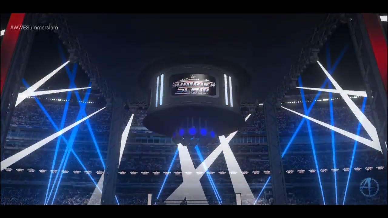 WWE Summerslam Custom Stage Reveal & Opening Pyro Animation 🔥🎆